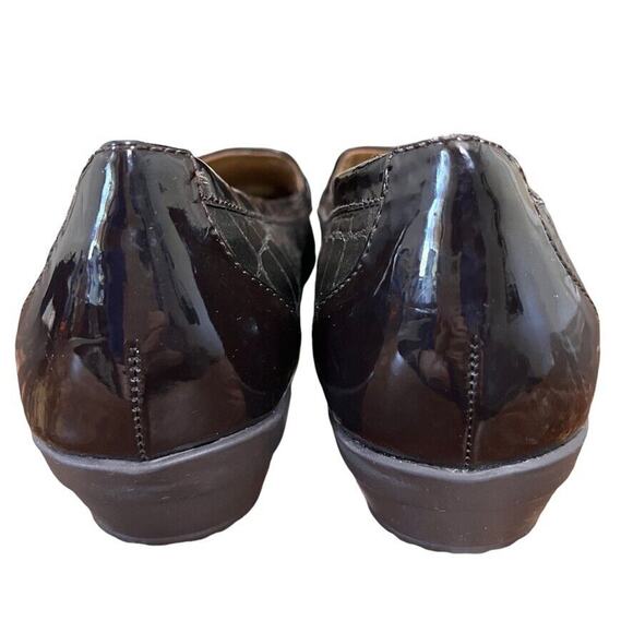 Circa Joan & David Luxe Finton Patent Leather Wedge Square Toe Shoes Loafer 10.5 - Picture 11 of 16